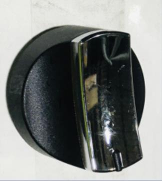 Knob Belling Oven Black/Chrome Curved