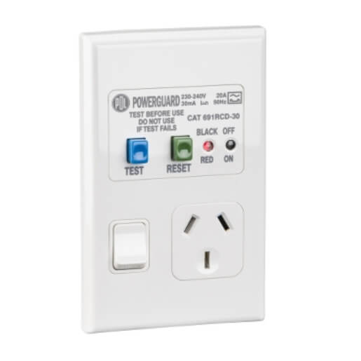 RCD Switched Socket PDL Vertical