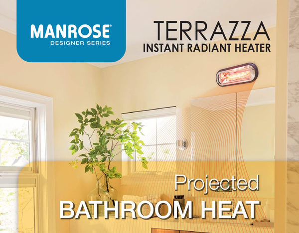 Terrazza Halogen Bathroom Heater 1kW